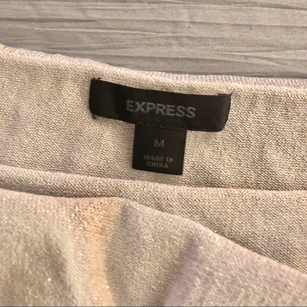 {EXPRESS} Silver Metallic Halter Top ✨ - Picture 6 of 8